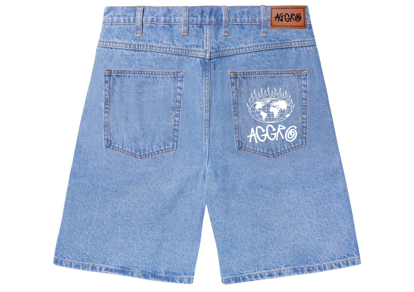 World Burner Jorts | Heavyweight Denim Streetwear Shorts by Aggro Apparel